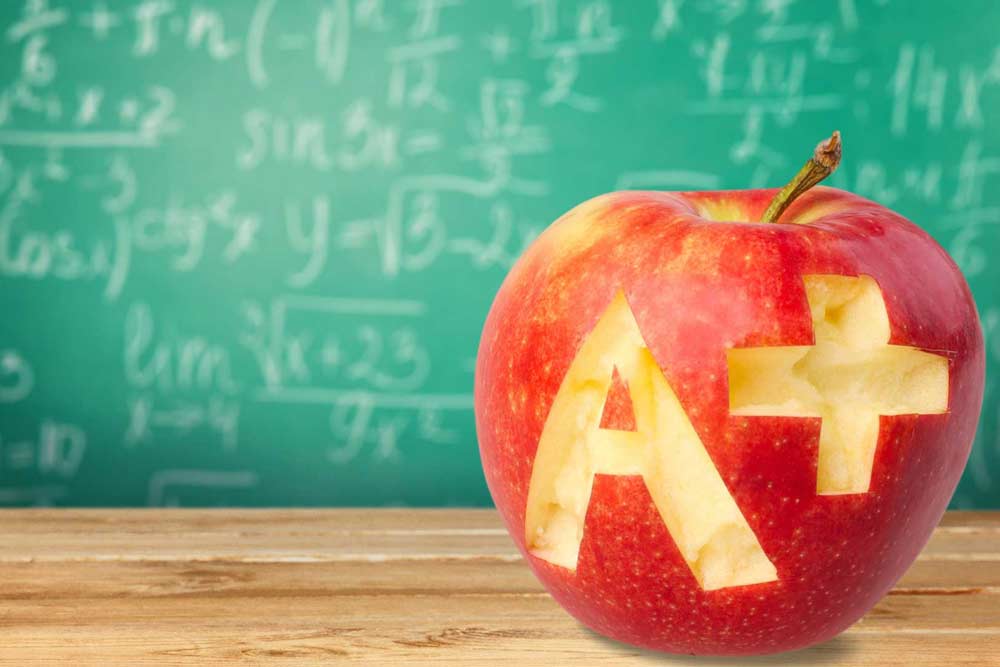 a plus apple for teacher
